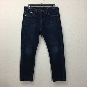 TORTOISE Jean Womes Selvedge Denim Slim Straight Size 26 Blue Made in USA